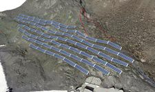 3D-Geländeanalyse und Visualisierung Fotovoltaikanlage Pitztaler Gletscher